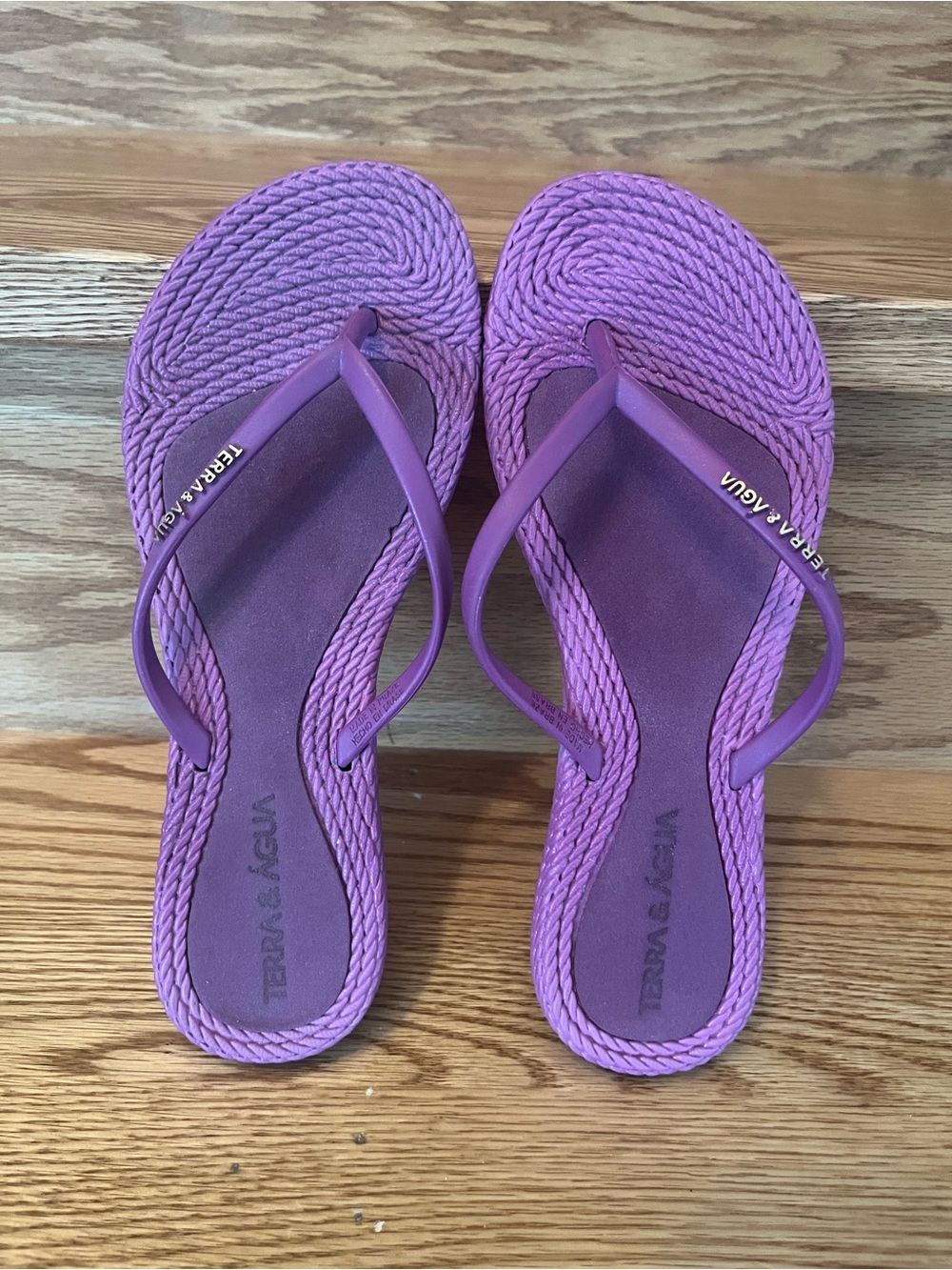 Purple Women's Braided Flip Flops